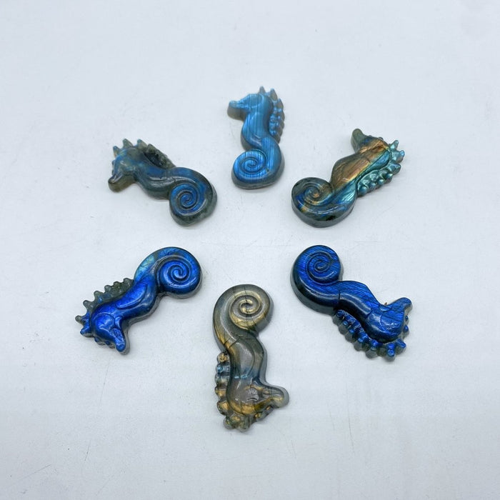 High Quality Labradorite Seahorse Carving Wholesale