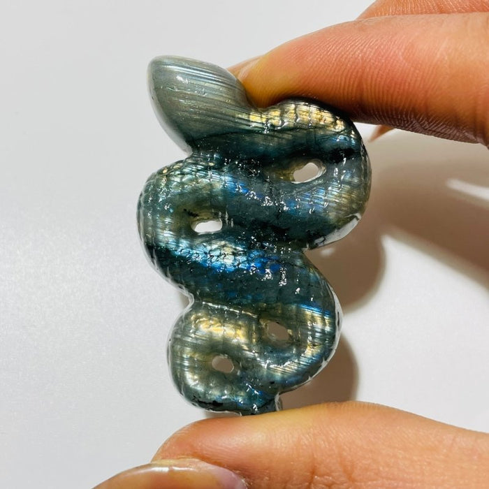 High Quality Labradorite Snake Carving Crystal Wholesale