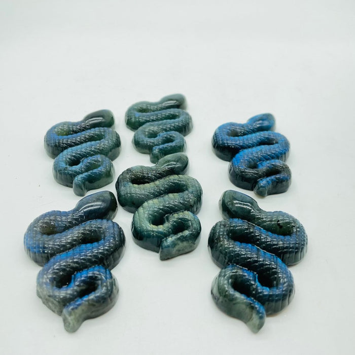 High Quality Labradorite Snake Carving Crystal Wholesale