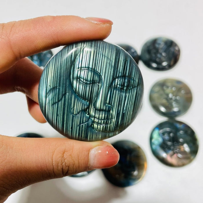 High Quality Labradorite Sun Moon Face Wholesale