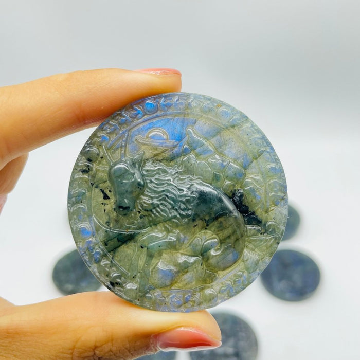 Labradorite Twelve Constellations Carving Wholesale