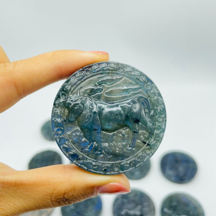 Labradorite Twelve Constellations Carving Wholesale