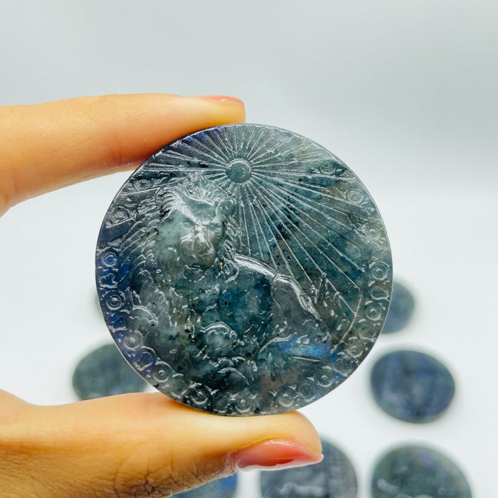 Labradorite Twelve Constellations Carving Wholesale