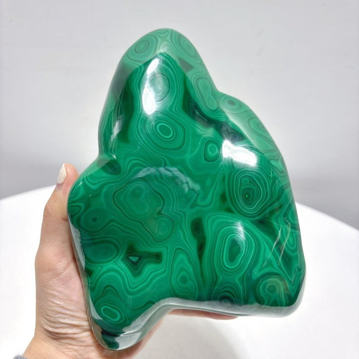 High Quality Large Polished Malachite Free Form