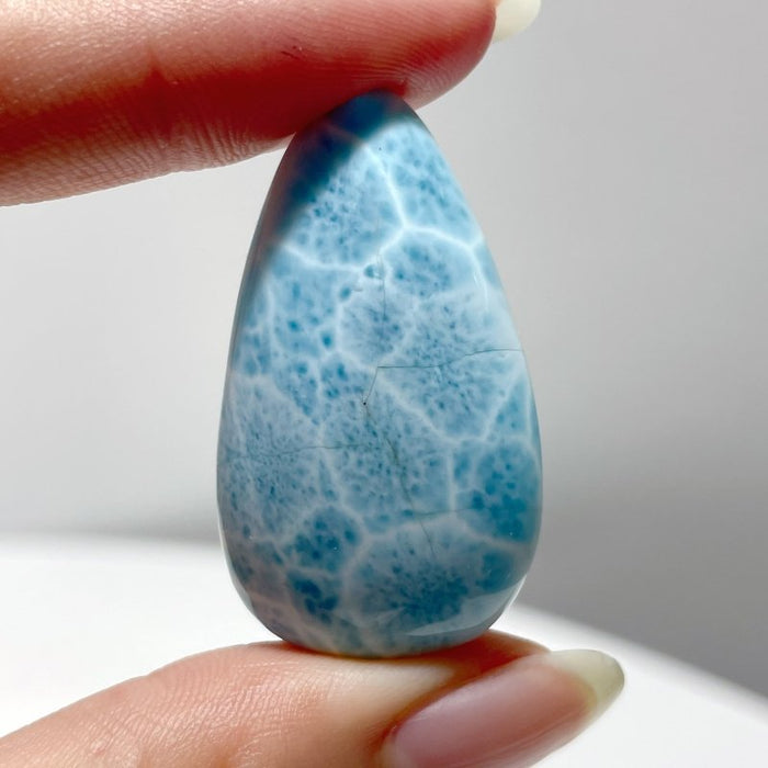 High Quality Larimar Waterdrop Shape Diy Pendant Dominican Republic Larimar
