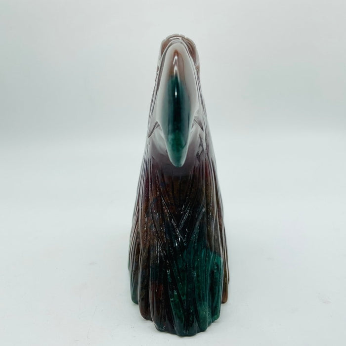 High Quality Ocean Jasper Eagle Head Carving