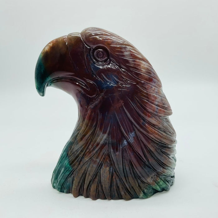 High Quality Ocean Jasper Eagle Head Carving