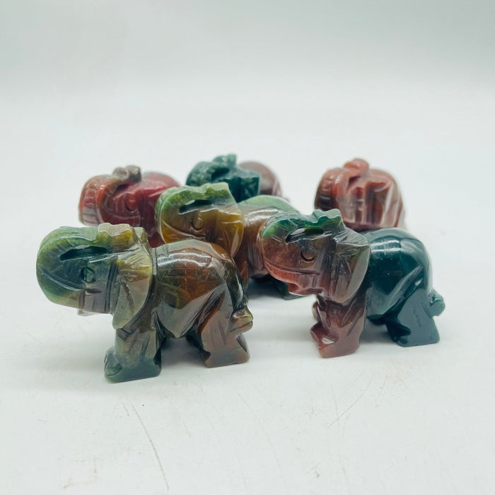 High Quality Ocean Jasper Elephant Crystals Carving Wholesale