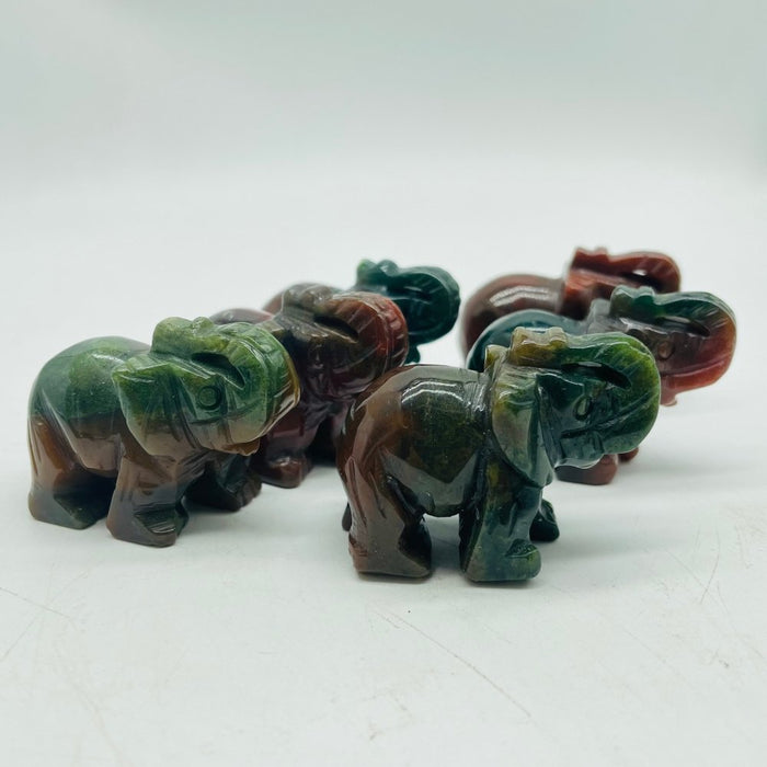 High Quality Ocean Jasper Elephant Crystals Carving Wholesale