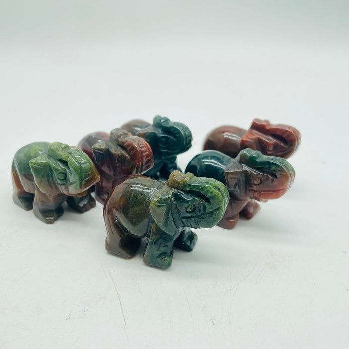 High Quality Ocean Jasper Elephant Crystals Carving Wholesale