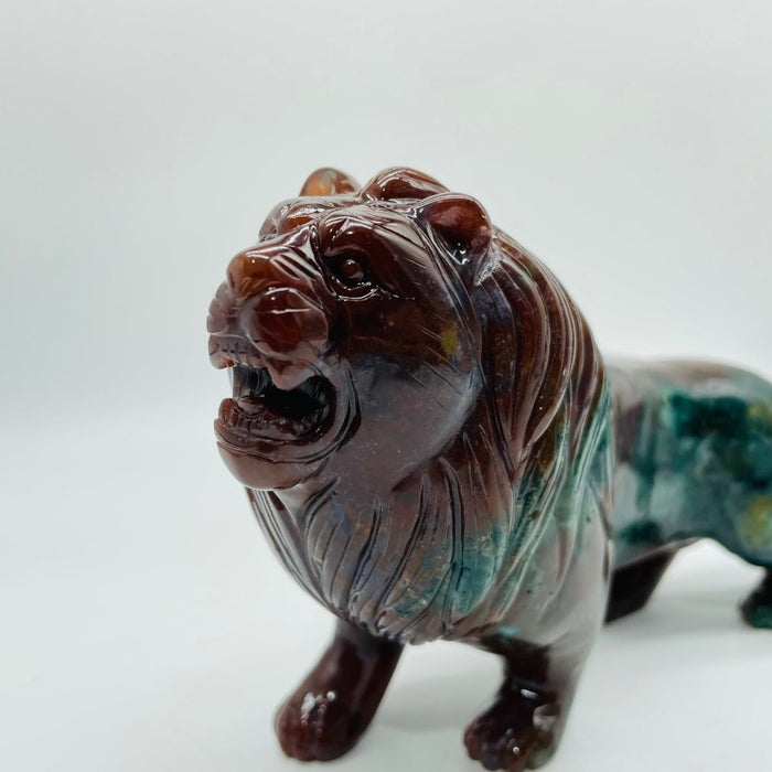 High Quality Ocean Jasper Lion Carving