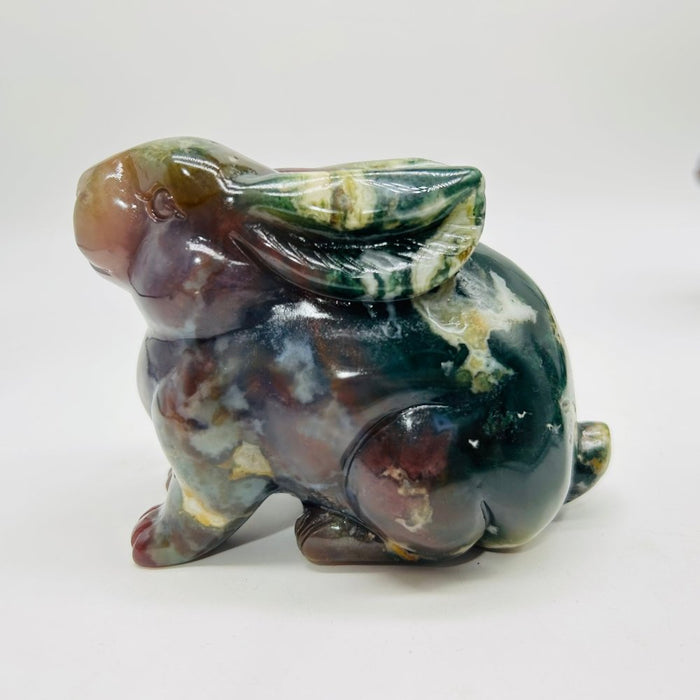 High Quality Ocean Jasper Rabbit Carving