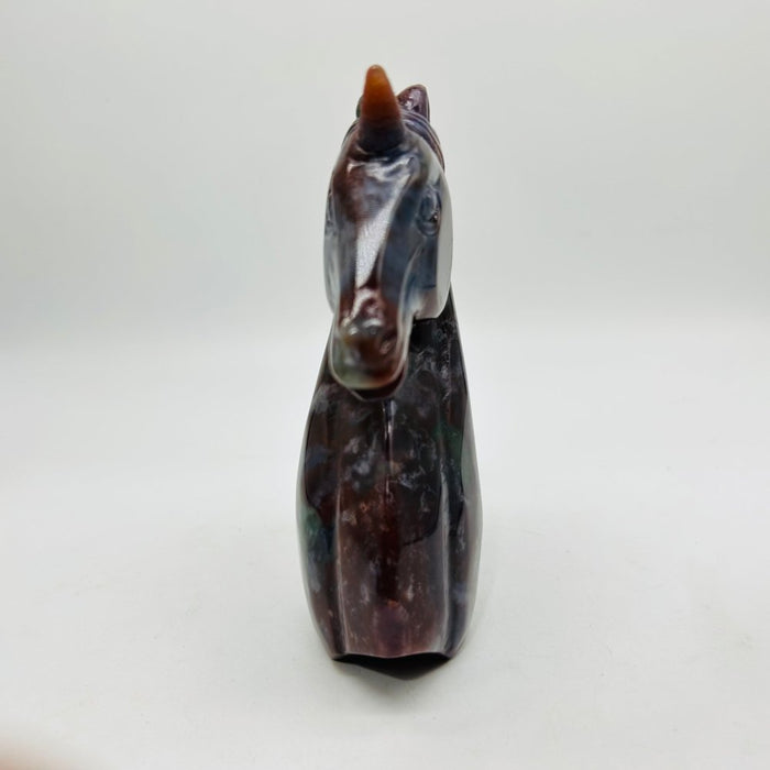 High Quality Ocean Jasper Unicorn Carving