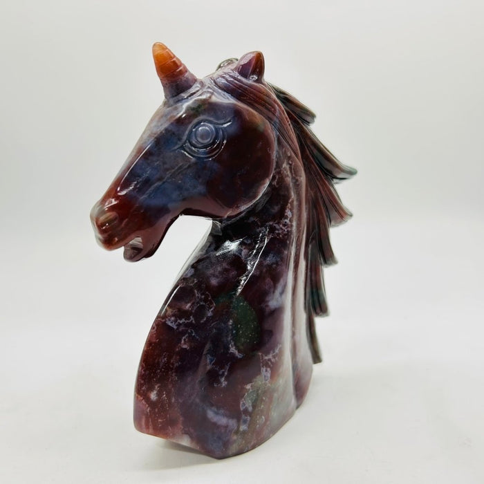 High Quality Ocean Jasper Unicorn Carving