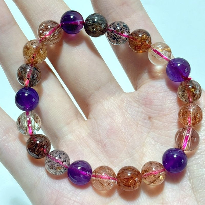 High Quality Rutile Mixed Amethyst Mixed Black Mica Bracelet Wholesale