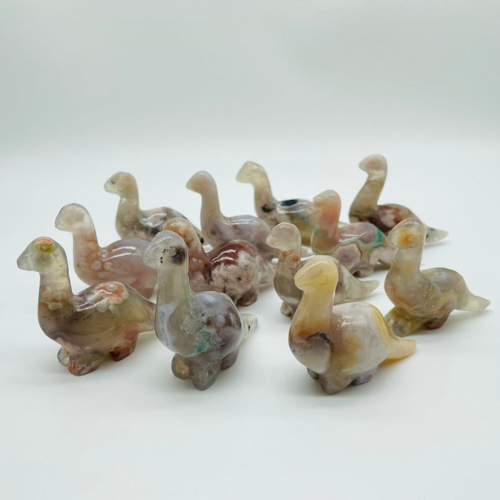 High Quality Sakura Agate Dinosaur Carving Wholesale