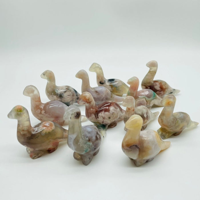 High Quality Sakura Agate Dinosaur Carving Wholesale