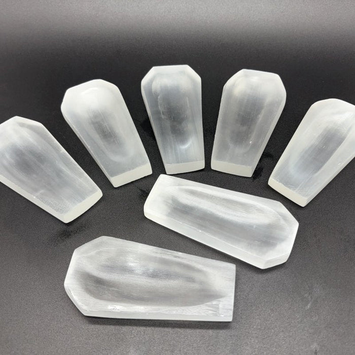 High Quality Selenite Coffin Shallow Bowl Carving Wholesale