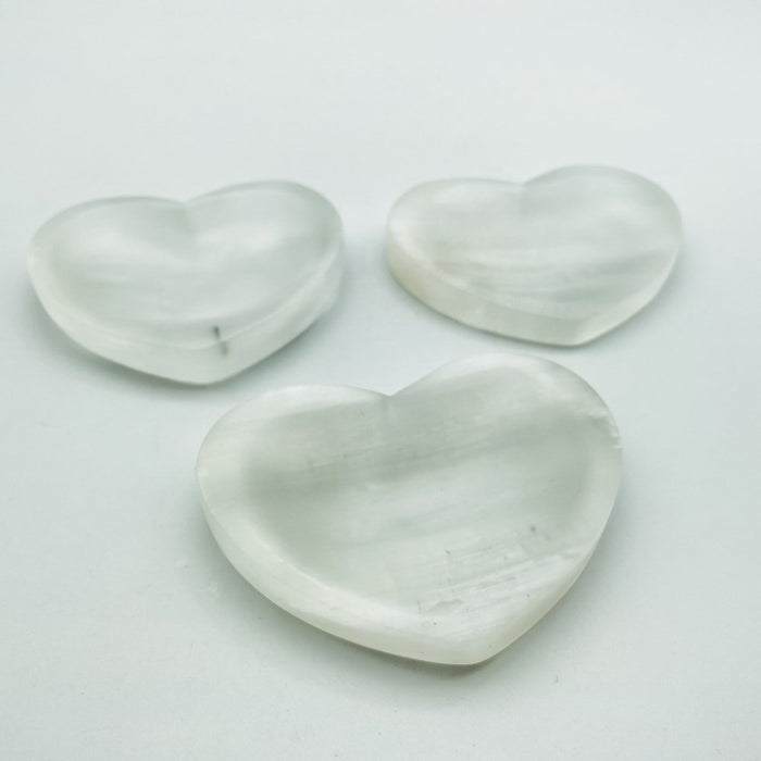 High Quality Selenite Heart Bowl Shallow Bowl Wholesale