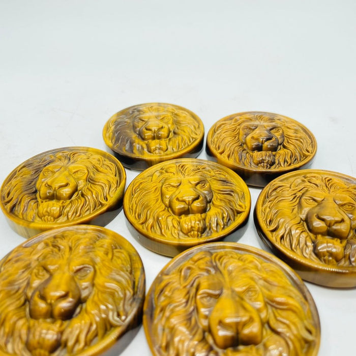 High Quality Tiger Eye Lion Head Carving Wholesale
