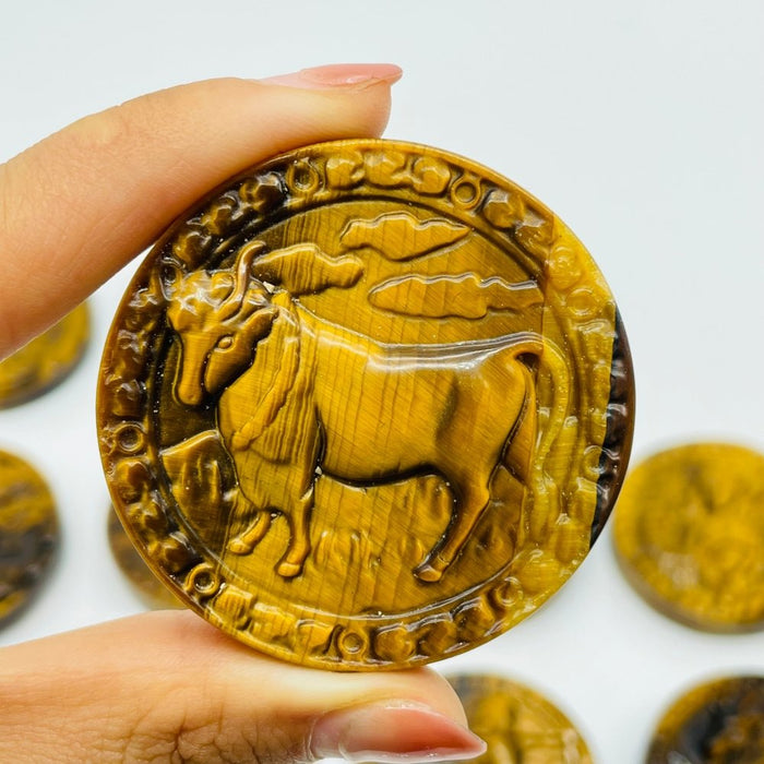 High Quality Tiger Eye Twelve Constellations Carving Wholesale