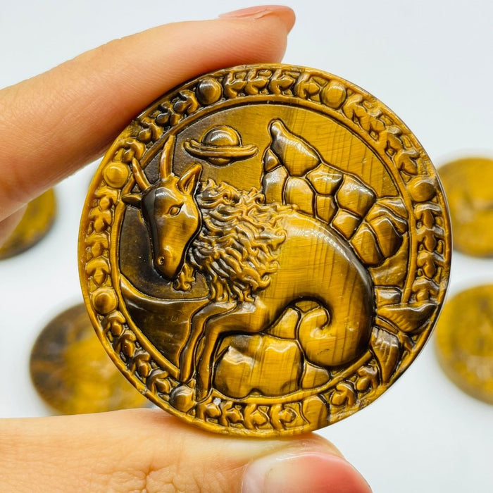 High Quality Tiger Eye Twelve Constellations Carving Wholesale