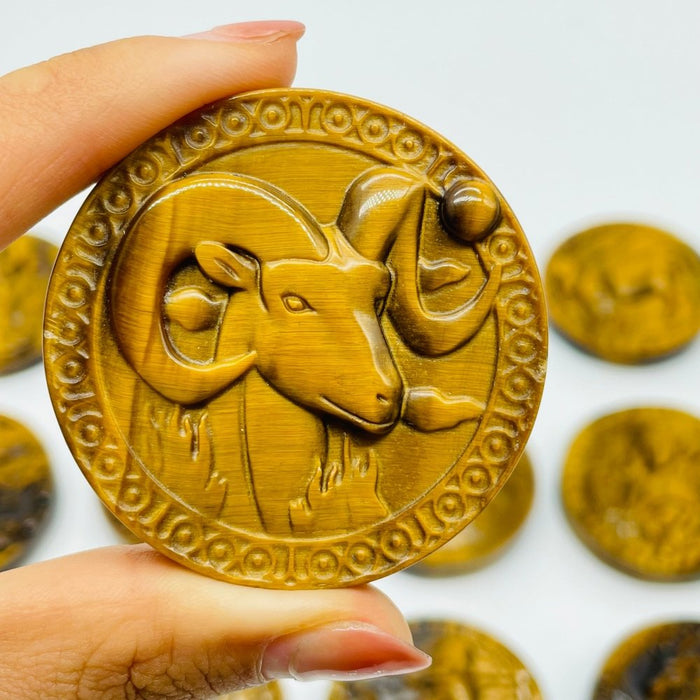 High Quality Tiger Eye Twelve Constellations Carving Wholesale