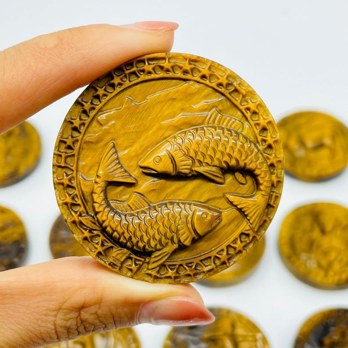 High Quality Tiger Eye Twelve Constellations Carving Wholesale