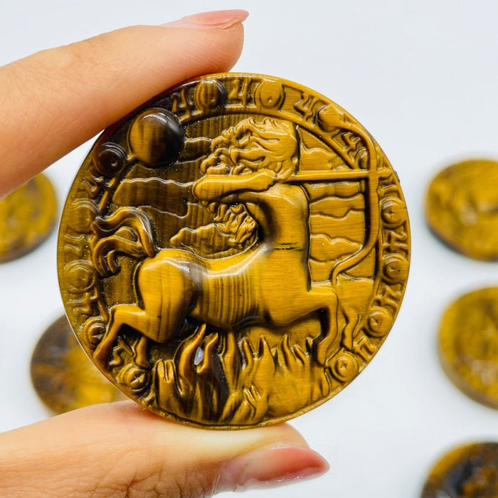 High Quality Tiger Eye Twelve Constellations Carving Wholesale