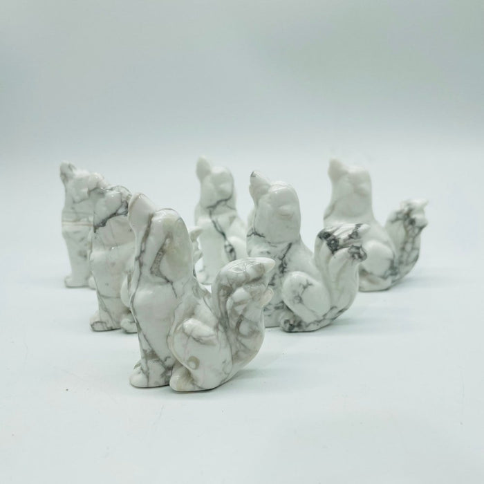 Howlite Cute Dog Carving Wholesale