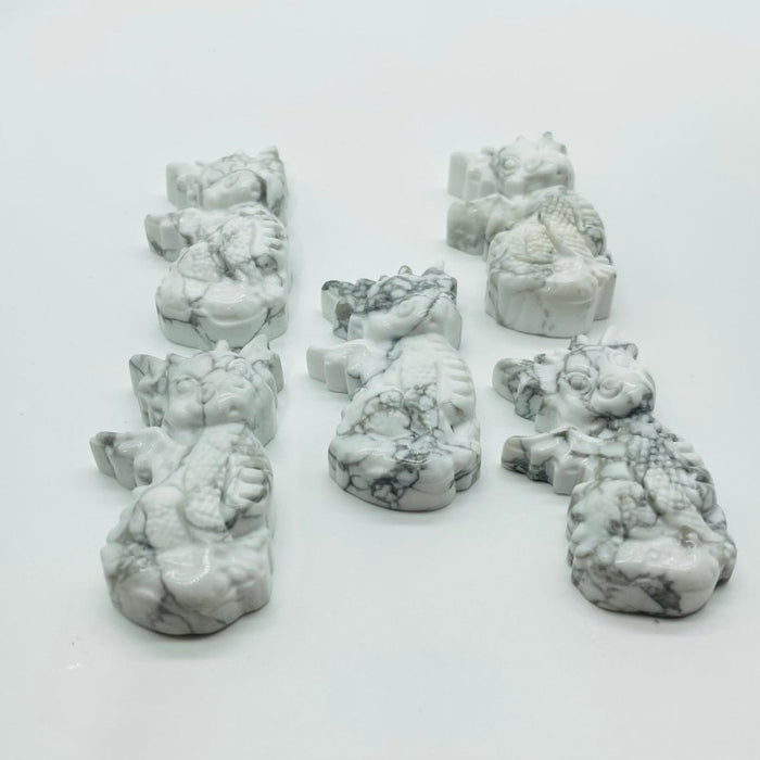 Howlite Garden Baby Dragon Carving Wholesale