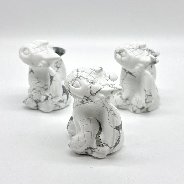 Howlite Toothless Dragon Carving Wholesale