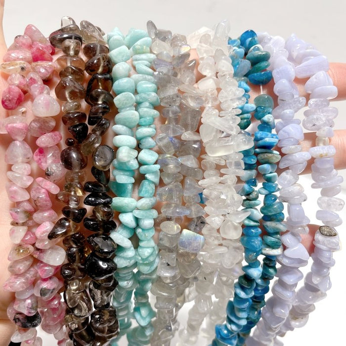 Irregular Crystal Chips Stone DIY Amazonite Smoky Quartz Loose Beads #3