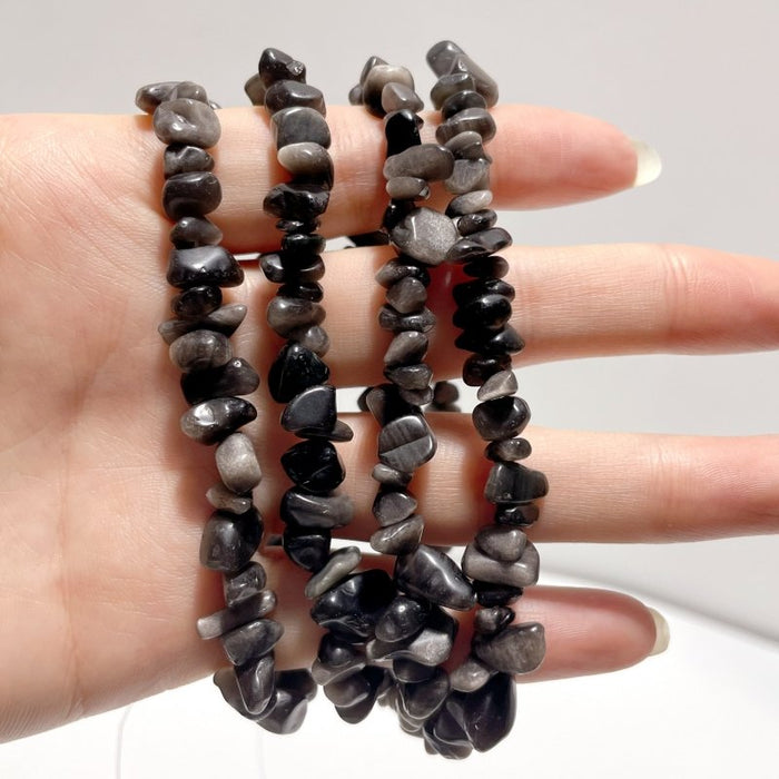 Irregular Crystal Chips Stone DIY Black Tourmaline Lepidolite Loose Beads #5