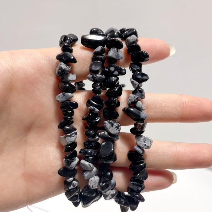 Irregular Crystal Chips Stone DIY Black Tourmaline Lepidolite Loose Beads #5