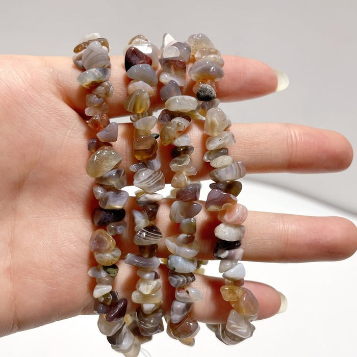 Irregular Crystal Chips Stone DIY Black Tourmaline Lepidolite Loose Beads #5