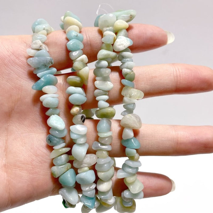 Irregular Crystal Chips Stone DIY Garnet Prehnite Amethyst Loose Beads #4