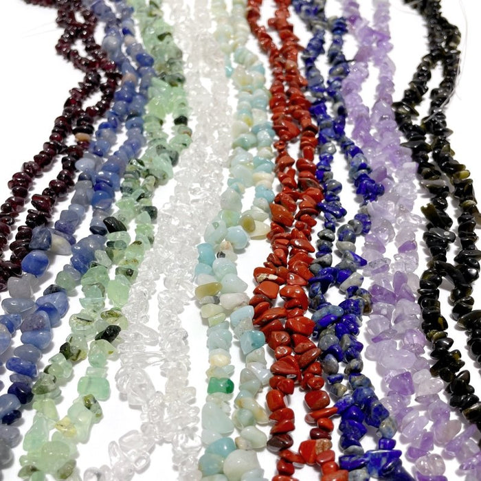 Irregular Crystal Chips Stone DIY Garnet Prehnite Amethyst Loose Beads #4