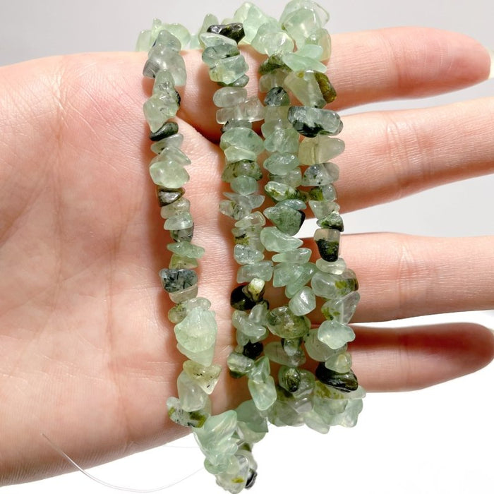 Irregular Crystal Chips Stone DIY Garnet Prehnite Amethyst Loose Beads #4