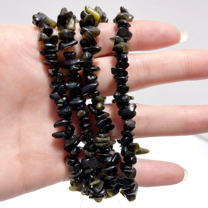 Irregular Crystal Chips Stone DIY Garnet Prehnite Amethyst Loose Beads #4