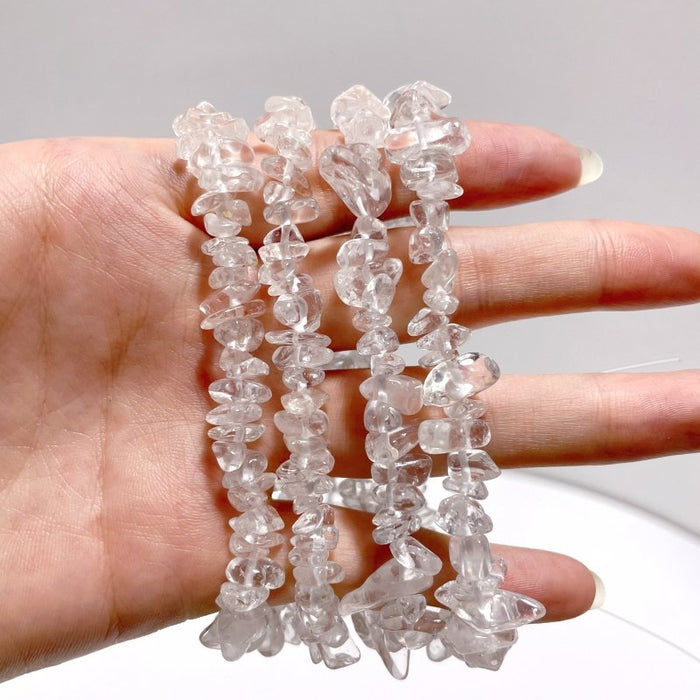 Irregular Crystal Chips Stone DIY Garnet Prehnite Amethyst Loose Beads #4