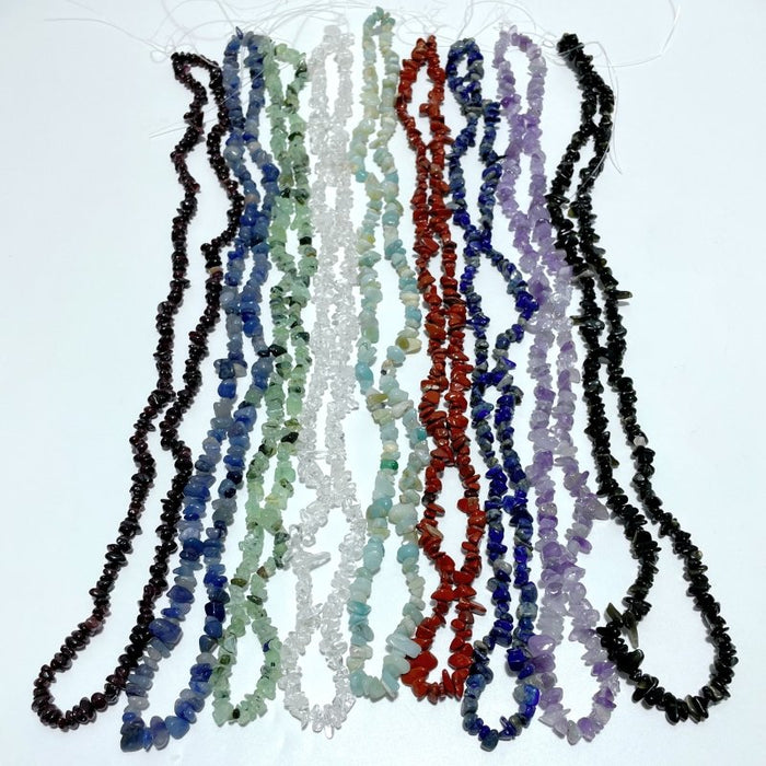 Irregular Crystal Chips Stone DIY Garnet Prehnite Amethyst Loose Beads #4