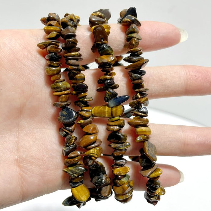 Irregular Crystal Chips Stone DIY Rose Quartz Obsidian Loose Beads #2