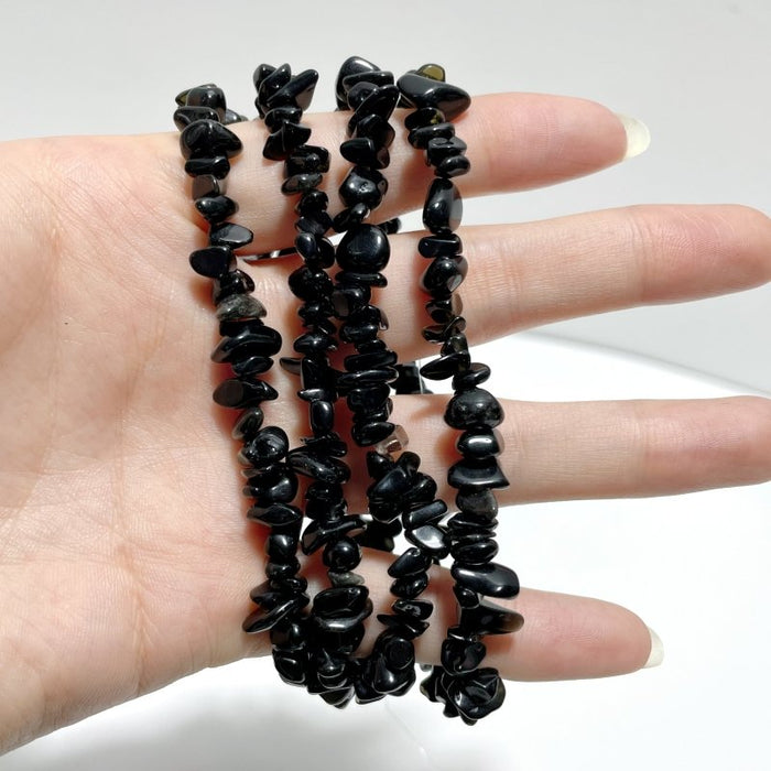 Irregular Crystal Chips Stone DIY Rose Quartz Obsidian Loose Beads #2