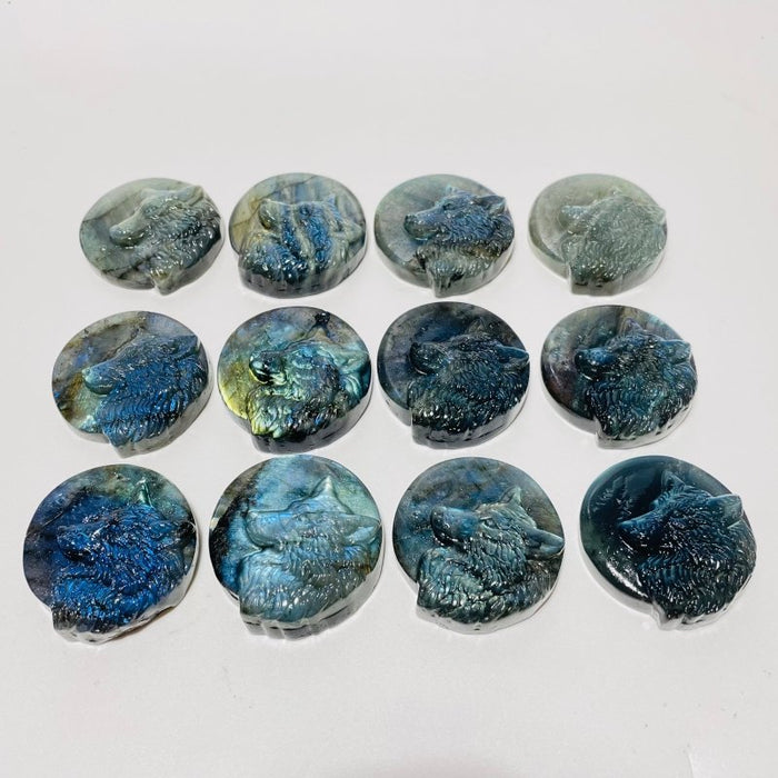 Labradorite Carving Wolf Wholesale