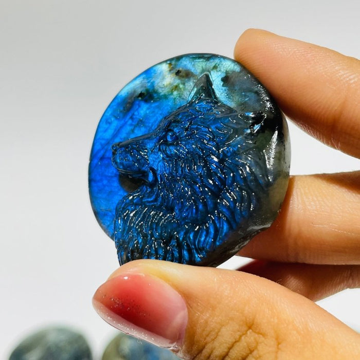 Labradorite Carving Wolf Wholesale