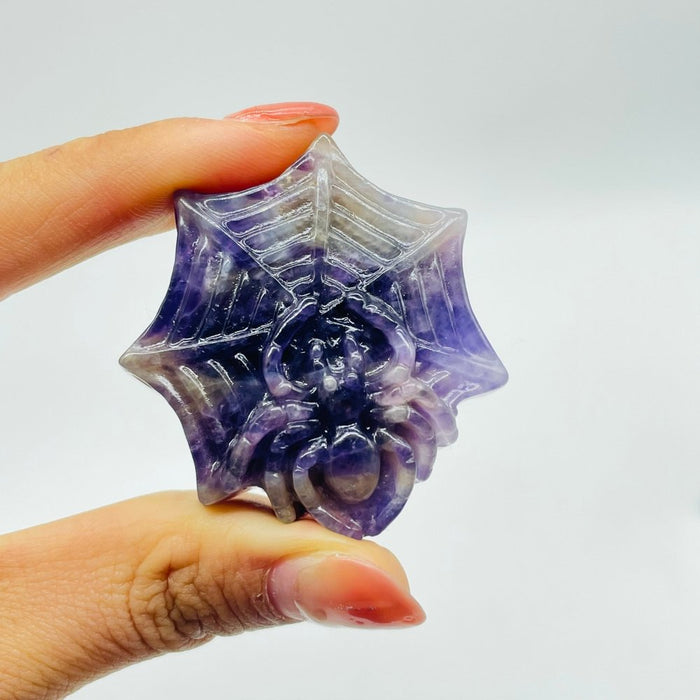 Labradorite Fluorite Spider Carving Wholesale