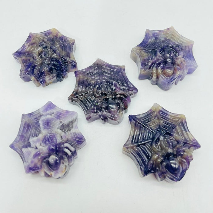 Labradorite Fluorite Spider Carving Wholesale