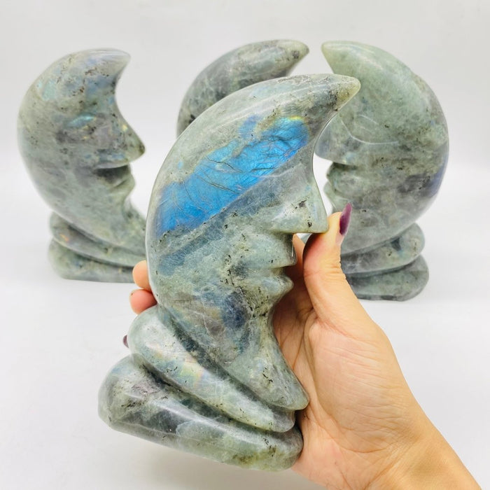 Labradorite Stand Moon Face Wholesale