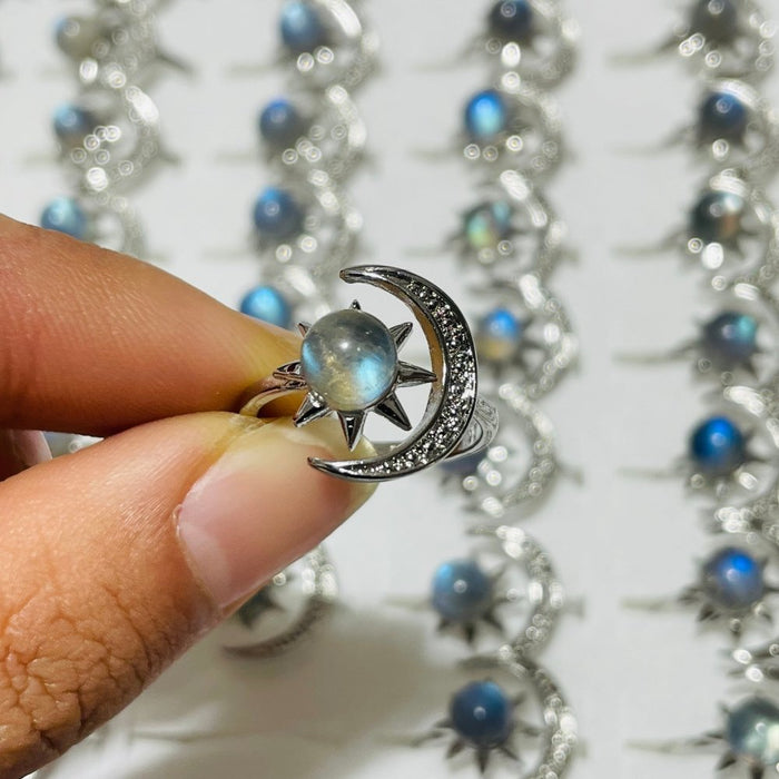 Labradorite Sun Moon Ring Wholesale